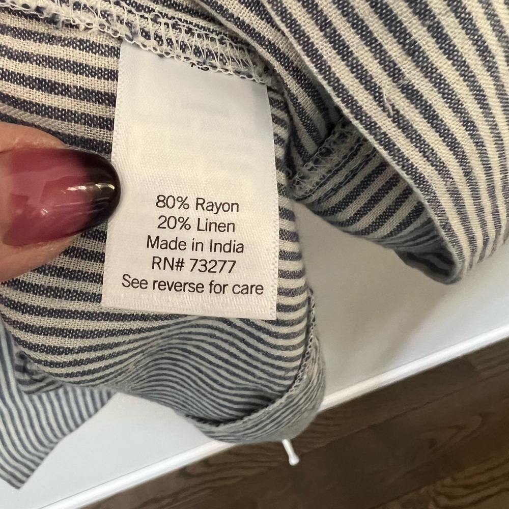 Sonoma Gray and White Striped Dress - Picture 5 of 8